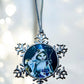 ORNAMENT 3"x 3" Silver Snowflake "Purrincess Leia" (Image on both sides)
