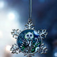 ORNAMENT 3"x 3" Silver Snowflake "BeetleCat" (Image on both sides)