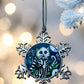 ORNAMENT 3"x 3" Silver Snowflake "BeetleCat" (Image on both sides)