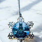 ORNAMENT 3"x 3" Silver Snowflake "The Dark Kat" (Image on both sides)