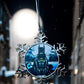 ORNAMENT 3"x 3" Silver Snowflake "The Dark Kat" (Image on both sides)