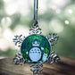 ORNAMENT 3"x 3" Silver Snowflake "Catoro's Shelter" (Image on both sides)