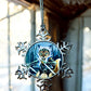 ORNAMENT 3"x 3" Silver Snowflake "Catsoka Tano" (Image on both sides)