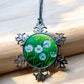 ORNAMENT 3"x 3" Silver Snowflake "Kittylions" (Image on both sides)