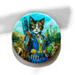 Button "Lucy Cat"