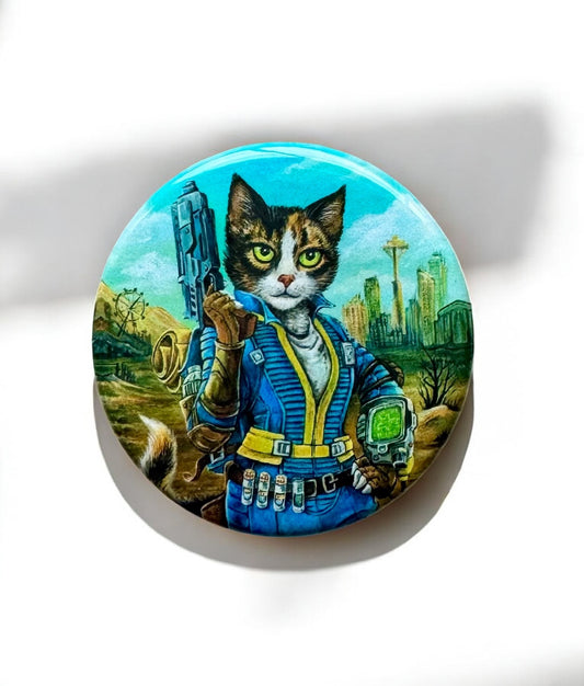 Button "Lucy Cat"