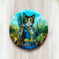 Button "Lucy Cat"