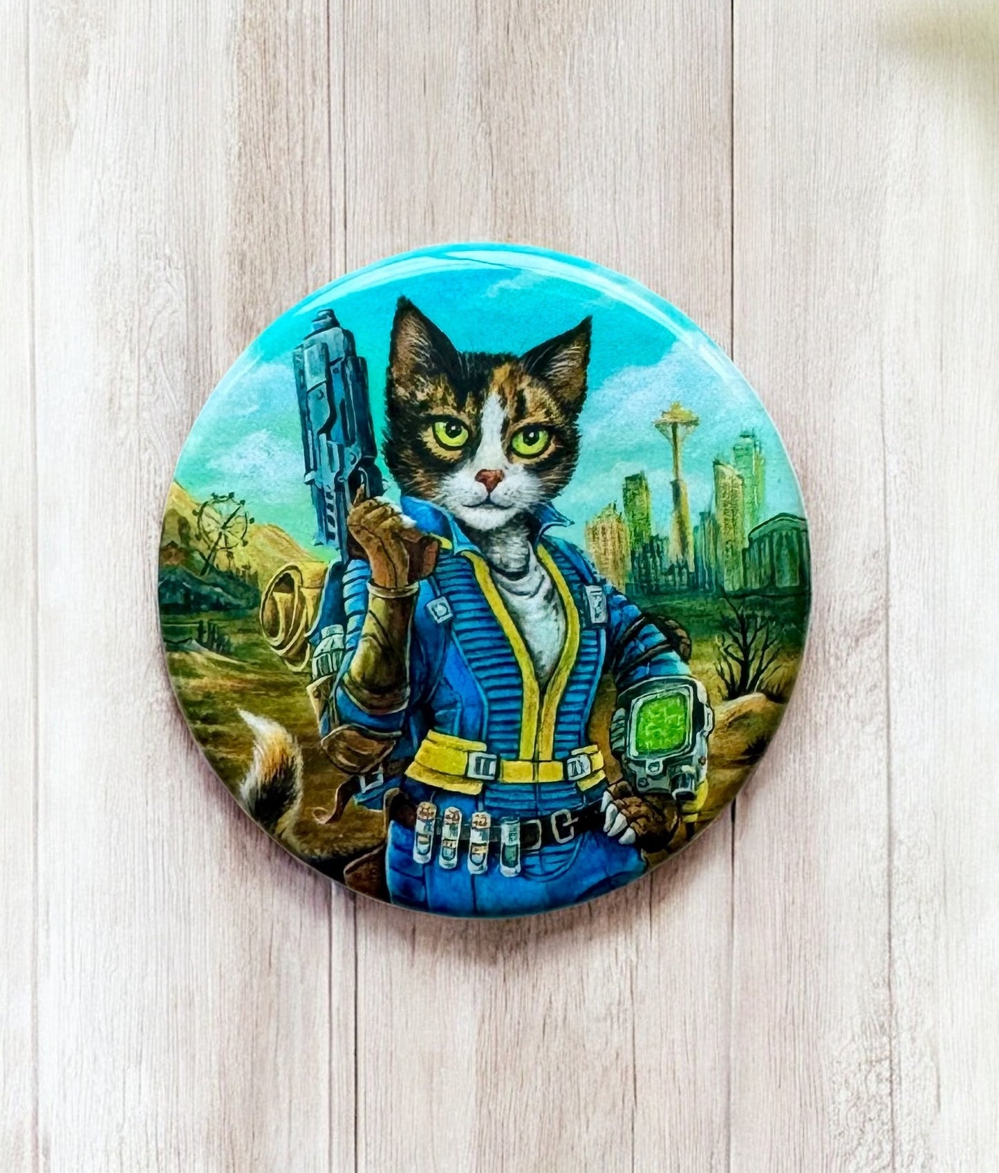 Button "Lucy Cat"