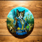 Button "Lucy Cat"