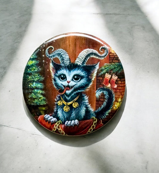 Button "Kitty Krampus"