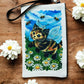 Linen Wallet "Kitty Bee" (image on both sides)