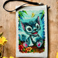 Linen Wallet "Kitty Stitch" (image on both sides)