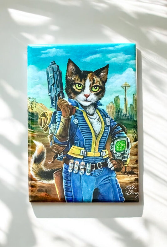 MAGNET 2"x 3" Rectangle "Lucy Cat"