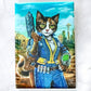 MAGNET 2"x 3" Rectangle "Lucy Cat"
