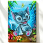 MAGNET 2"x 3" Rectangle "Kitty Stitch"