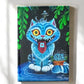 MAGNET 2"x 3" Rectangle "Derpy Cat"