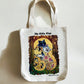 Linen Tote Bag "The Kitty Kiss"