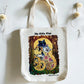 Linen Tote Bag "The Kitty Kiss"