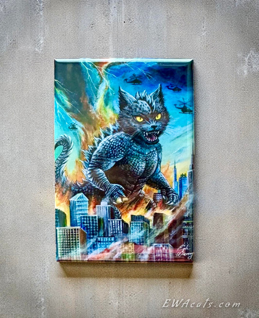 MAGNET 2"x 3" Rectangle "Catzilla"