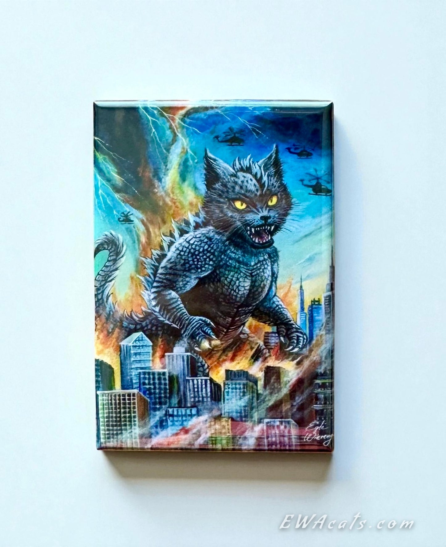 MAGNET 2"x 3" Rectangle "Catzilla"