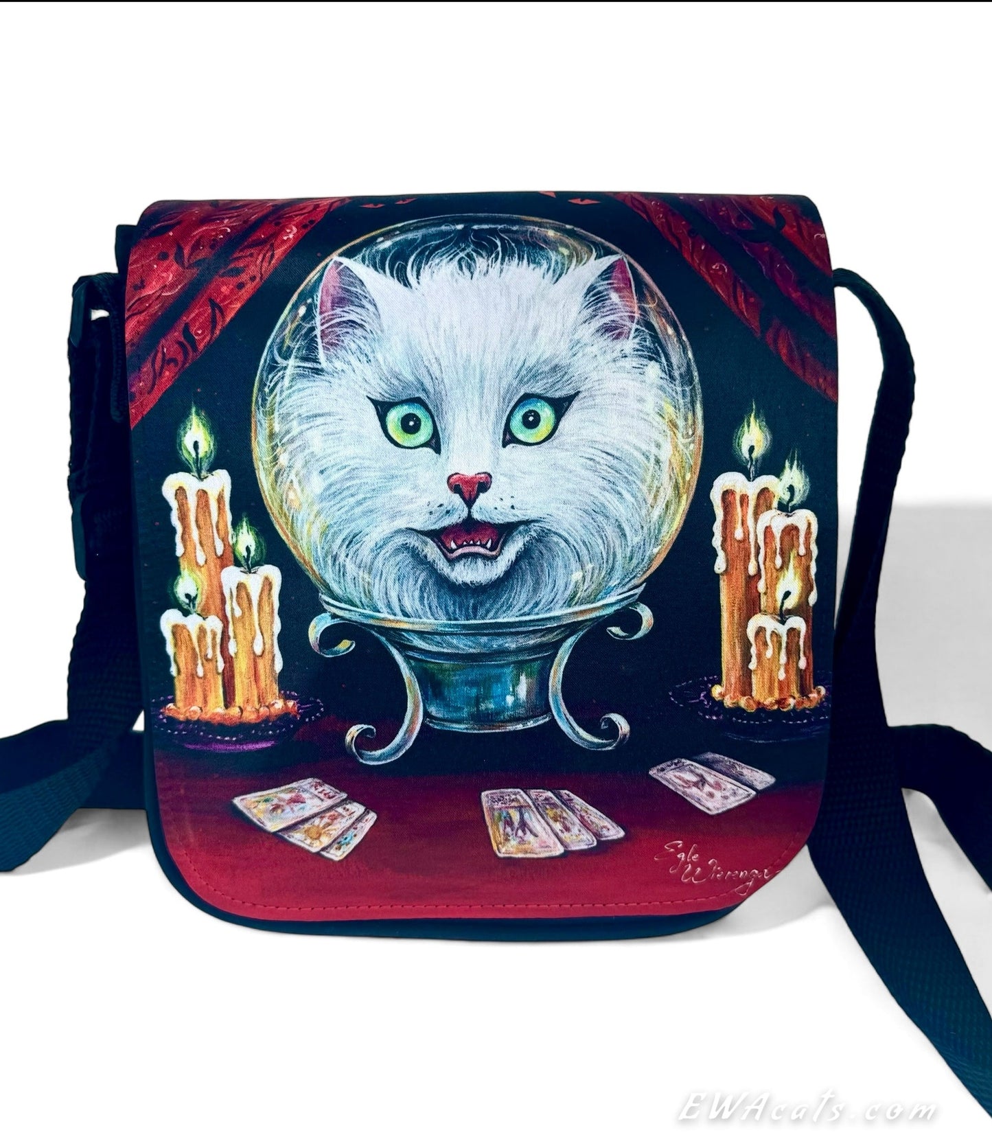 Shoulder Bag "Meowdame Leota" with a Removable Flap