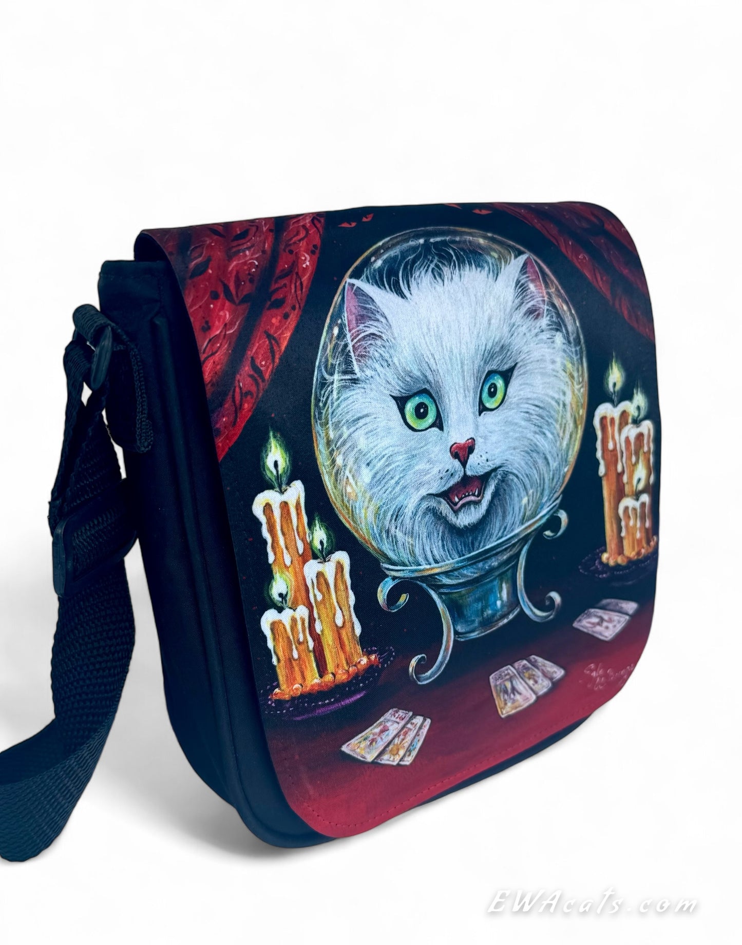 Shoulder Bag "Meowdame Leota" with a Removable Flap