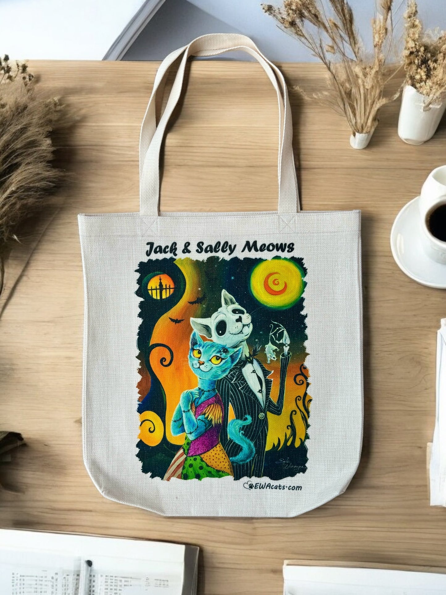 Tote Bag "Jack and Sally Meows"