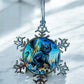 ORNAMENT 3"x 3" Silver Snowflake "Catzilla" (Image on both sides)