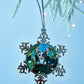 ORNAMENT 3"x 3" Silver Snowflake "Furry Gremlins" (Image on both sides)