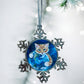 ORNAMENT 3"x 3" Silver Snowflake "It's a Cat's world" (Image on both sides)