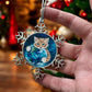 ORNAMENT 3"x 3" Silver Snowflake "It's a Cat's world" (Image on both sides)