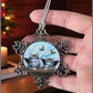 ORNAMENT 3"x 3" Silver Snowflake "The Sistine Kittens" (Image on both sides)