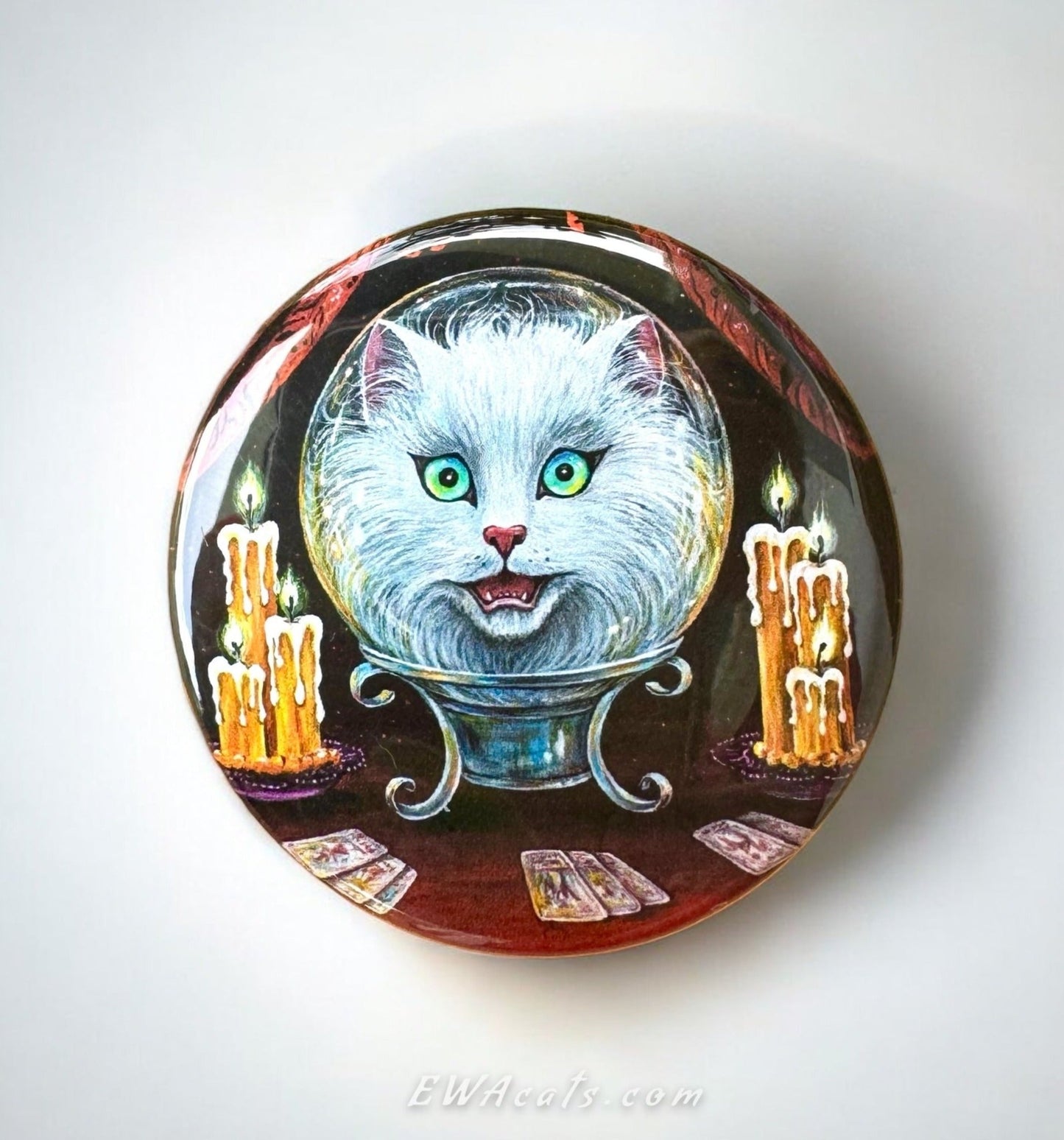 Button "Meowdame Leota"