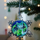 ORNAMENT 3"x 3" Silver Snowflake "Cathulhu" (Image on both sides)