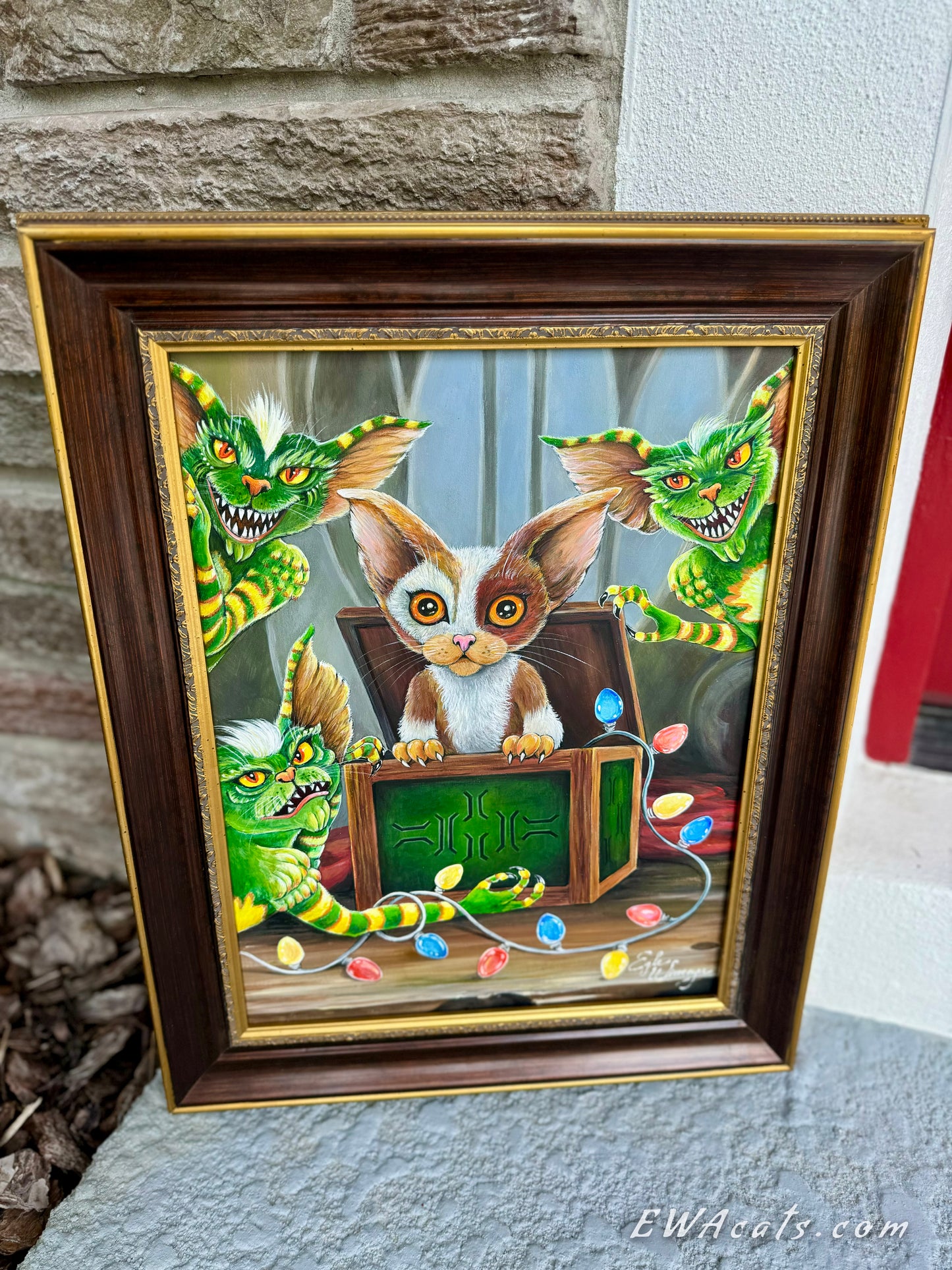 Original Painting "Purring Furry Gremlins"