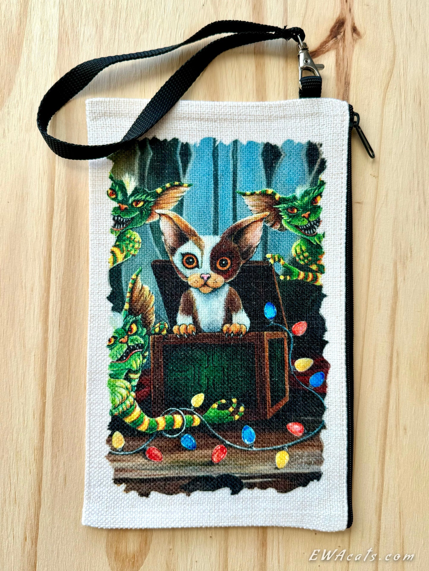 Linen Wallet "Furry Gremlins"