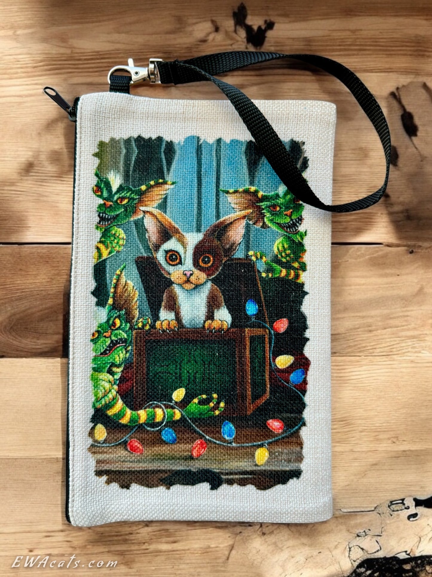 Linen Wallet "Furry Gremlins"