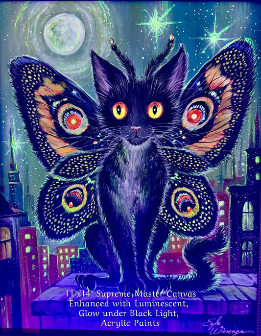 SUPREME MASTER CANVAS "Mothmeow" Limited to 5!