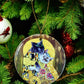 ORNAMENT Porcelain 3"x 3" Round "The Kitty Kiss"