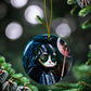 ORNAMENT Porcelain 3"x 3" Round "Grumpy Vader"