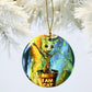 ORNAMENT Porcelain 3"x 3" Round "I AM CAT"