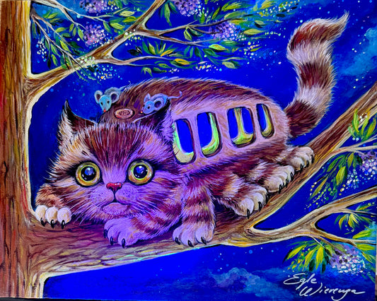 SUPREME MASTER CANVAS "Catbus"  Limited to 5 only! (Inspired by Studio Ghibli film My Neighbor Totoro)