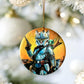 ORNAMENT Porcelain 3"x 3" Round "Meowdalorian"