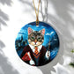 ORNAMENT Porcelain 3"x 3" Round "Harry Catter"