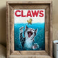Original Painting "Claws" Inspired by movie Jaws, Glow in black light and in the dark