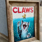 Original Painting "Claws" Inspired by movie Jaws, Glow in black light and in the dark