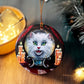 ORNAMENT Porcelain 3"x 3" Round "Meowdame Leota"