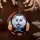 ORNAMENT Porcelain 3"x 3" Round "Meowdame Leota"