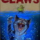 Original Painting "Claws" Inspired by movie Jaws, Glow in black light and in the dark