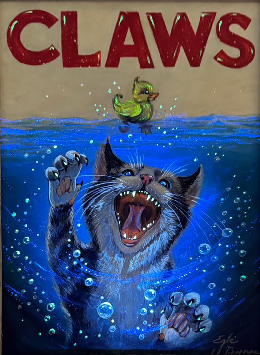 SUPREME MASTER CANVAS  "Claws" Inspired by movie Jaws, Limited to 5!